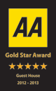 AA 5 star Guest Accommodation - Gold Star Award
